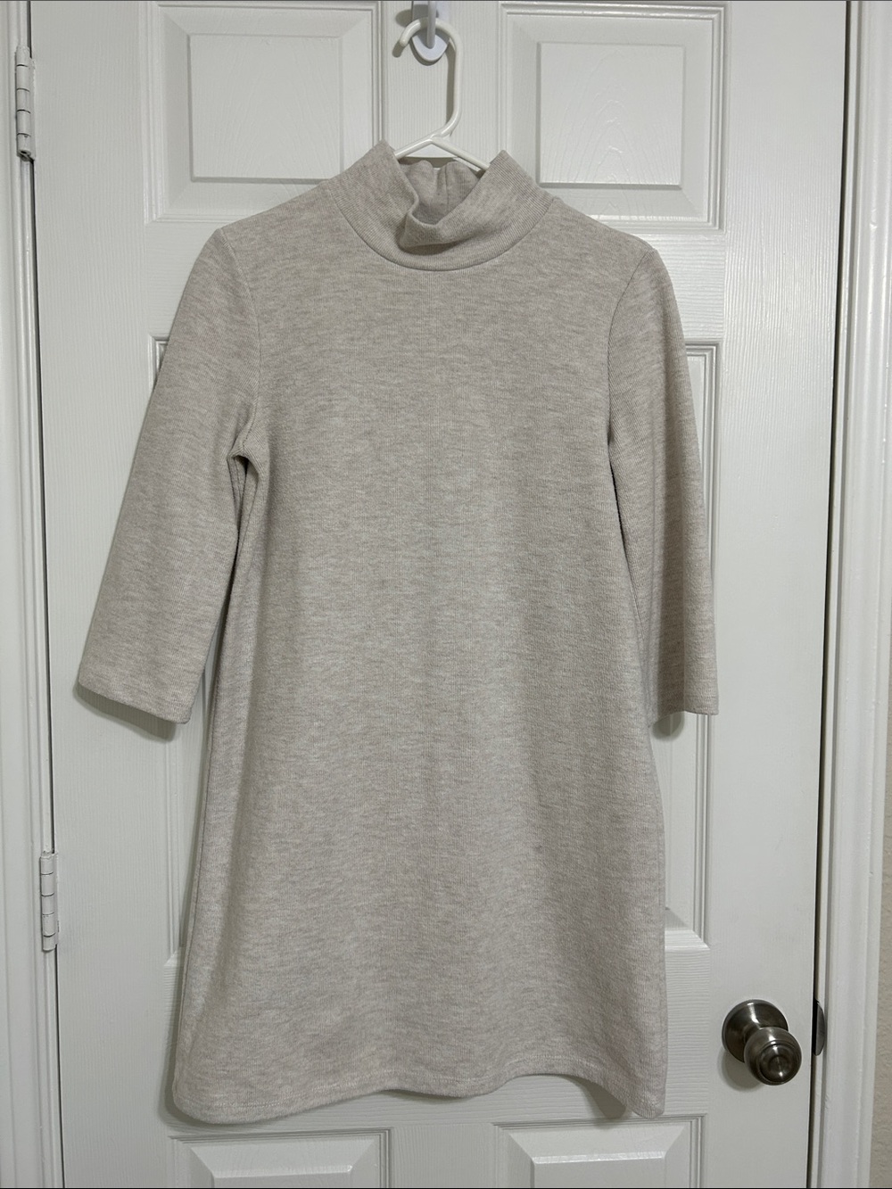 Zara Cream mock neck Mini Dress